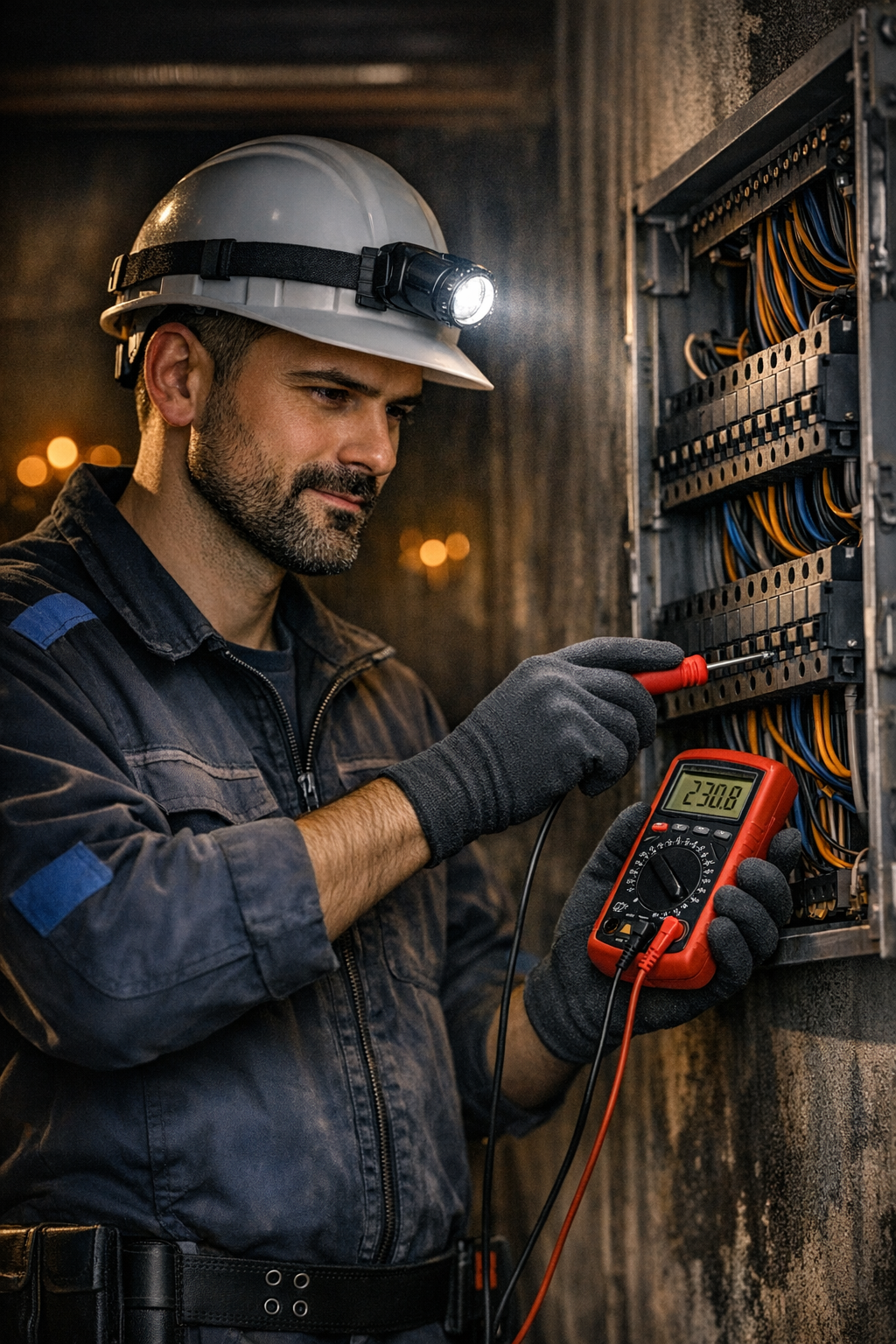 Elektriker bei der Arbeit